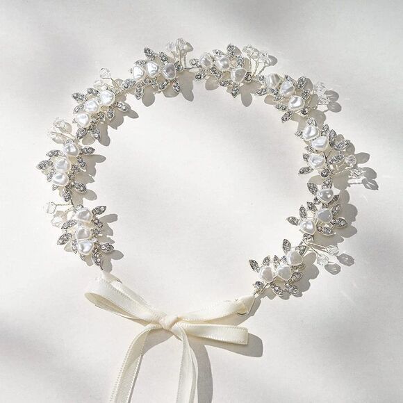 Pearl Wedding Headband Crystal Bridal Headpieces for Wedding Hair Accessories